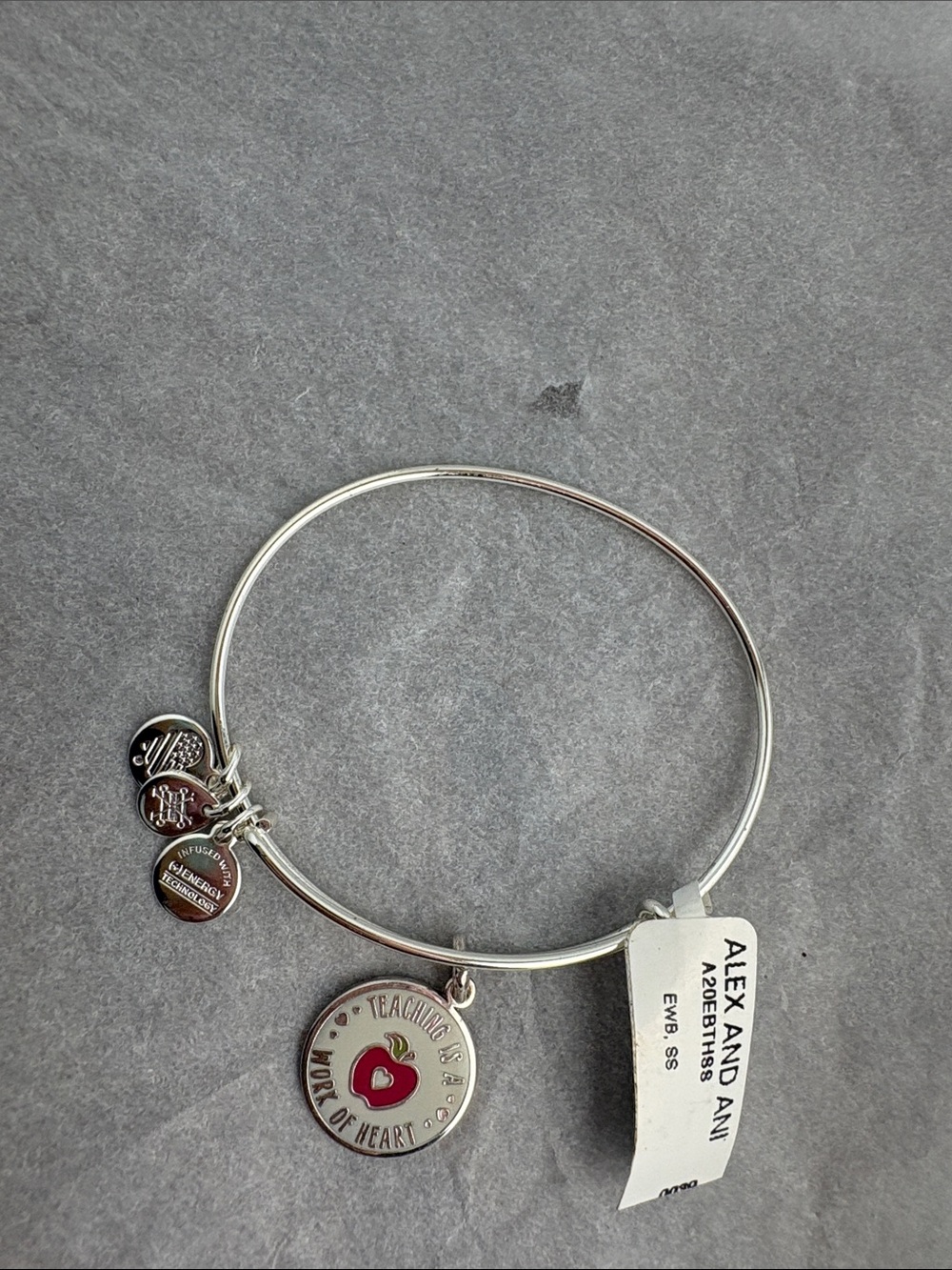 NWT Alex and Ani "Teaching is a Work of Heart" Bangle